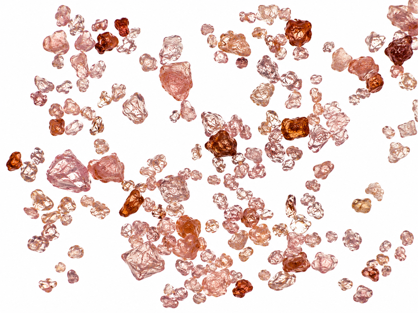 Detalle visual de granulometría Blue Garnet